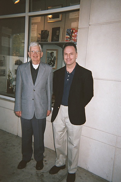 Exhibit co-curator Thomas C. Murray and Alan Delozier, archivist of Seton Hall University, at the Oct. 20 opening of an exhibit at Seton Hall's Walsh Library to celebrate the 50th anniversary of the founding of Essex Catholic High School. During the 1960s, Essex Catholic sent more graduates to Seton Hall than any other high school.
Photo from Tom Murray
