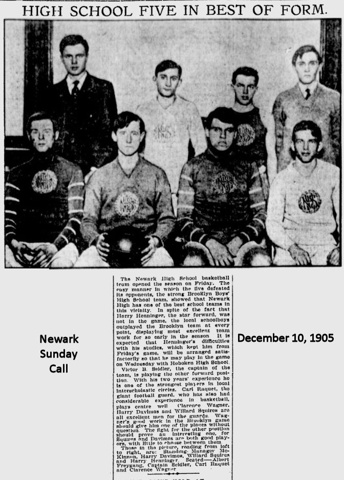 High School Five in Best of Form
December 10, 1905
