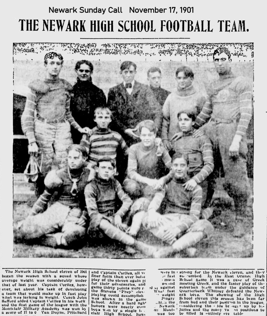 The Newark High School Football Team
November 17, 1901
