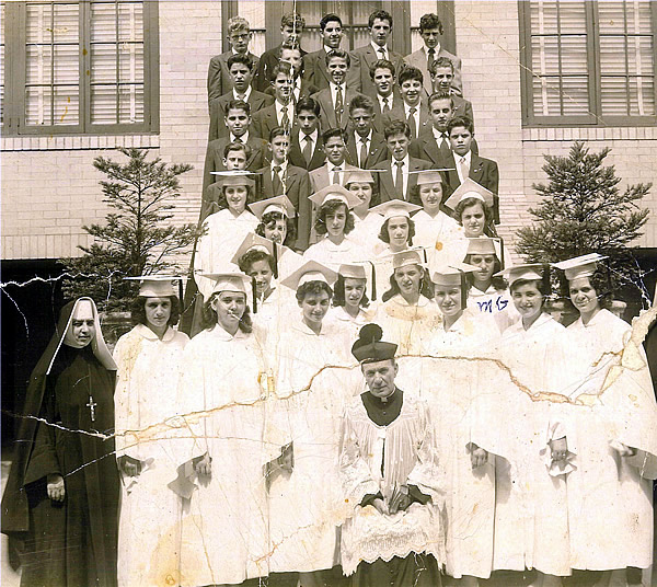 1951
Marie Galletto, daughter of North Newark's Sweet Potato man (El Fumo) and her classmates.
Carol Round - Center of first row of girls from top.
Photo from Victor Galletto
