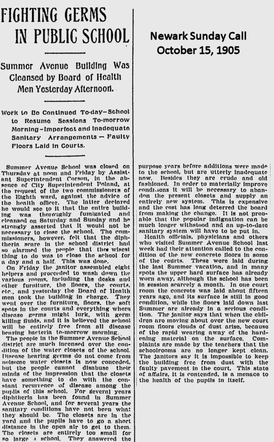 Fighting Germs in Public School
October 15, 1905

